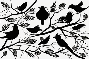 Bird on a breaking branch tattoo idea