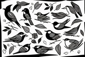 Bird chirping tattoo idea