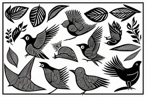Bird chirping tattoo idea