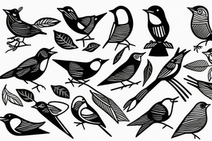 Bird chirping tattoo idea