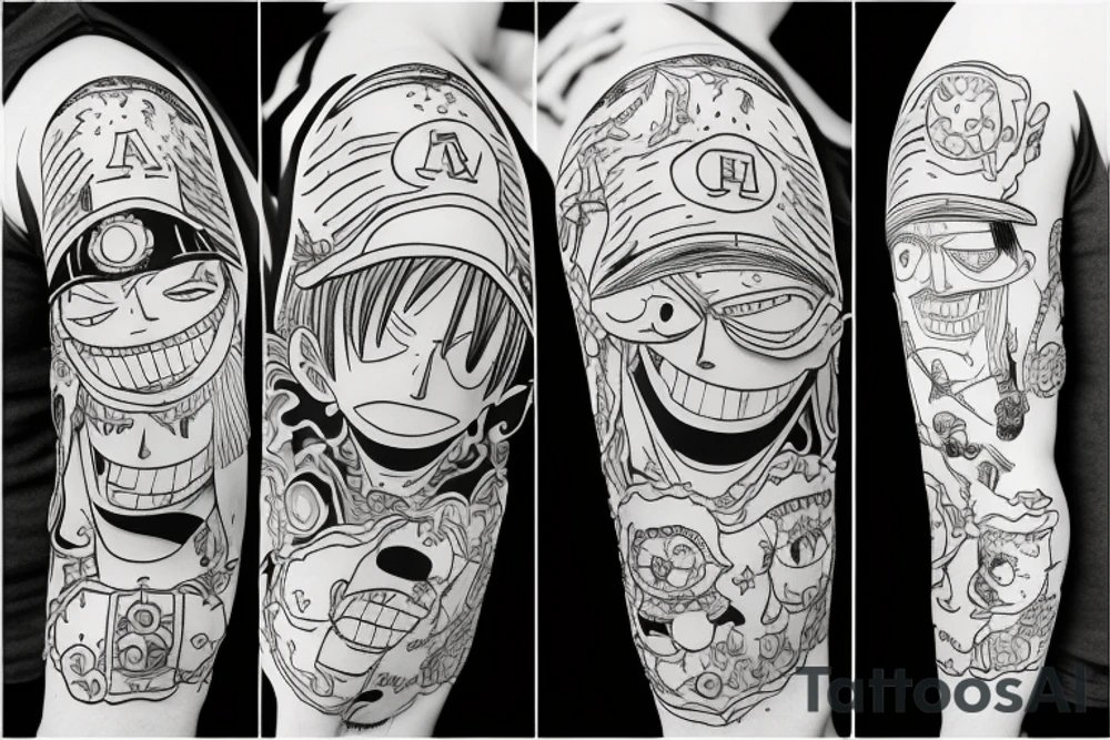 ace from one piece tattoo idea