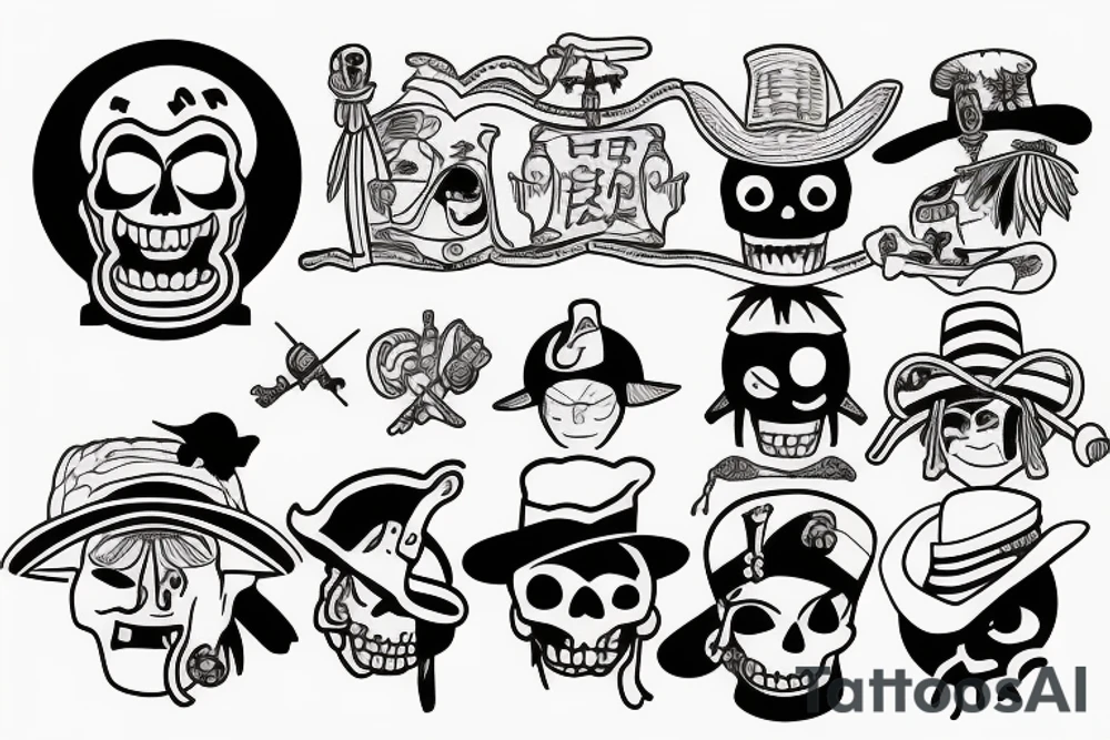 straw hat pirates tattoo idea