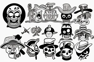 straw hat pirates tattoo idea