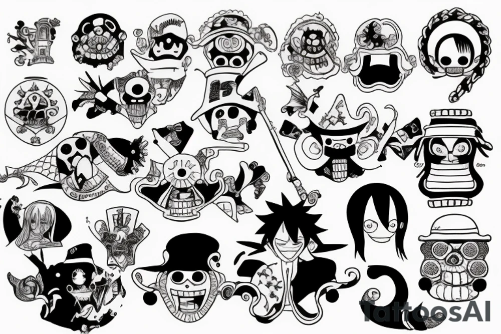 one piece tattoo idea