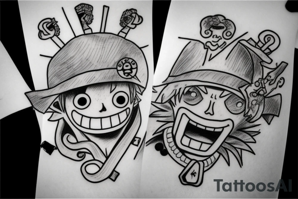 one piece tattoo idea