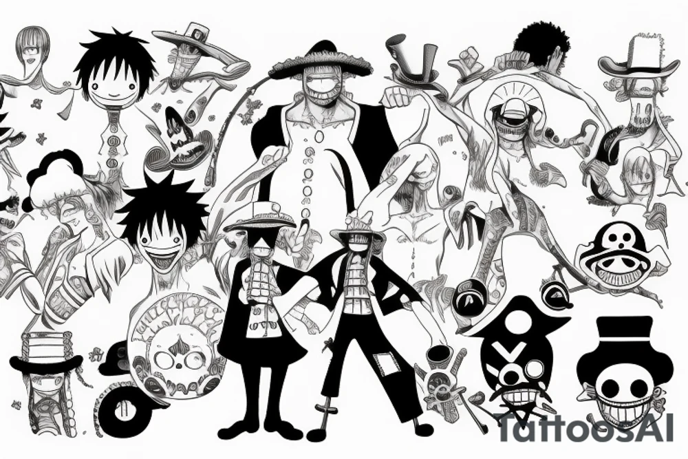 one piece tattoo idea