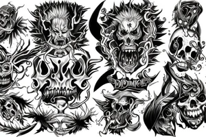 Demonic seven deadly sins tattoo idea