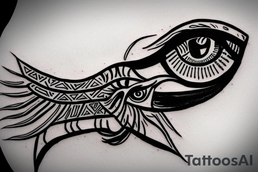 Hand design Eye of Ra tattoo idea