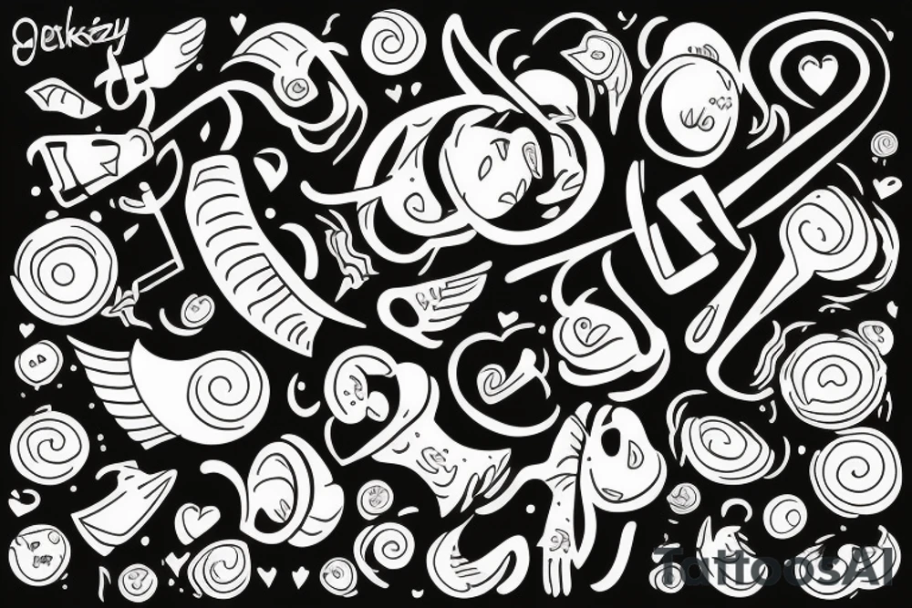 Fretka z odciskiem łapy tattoo idea