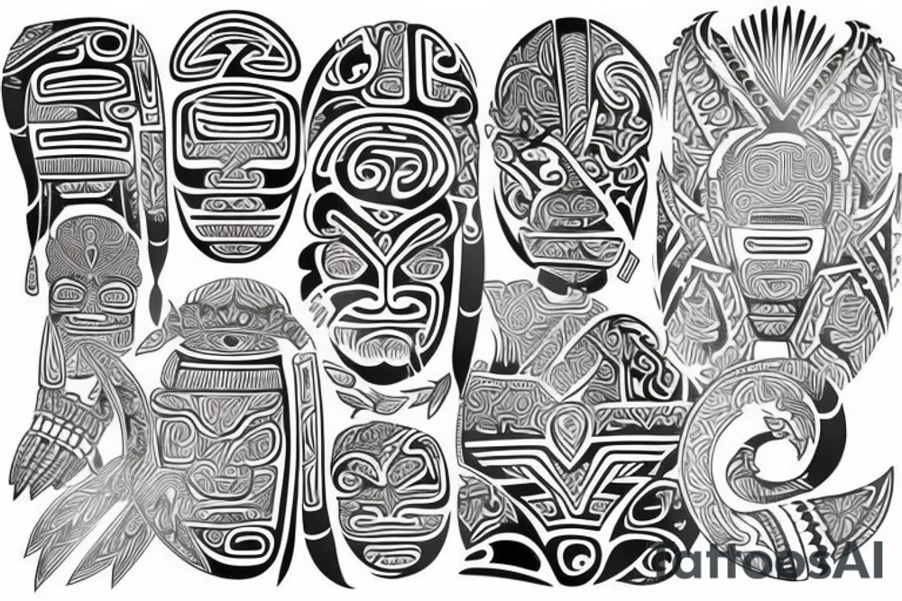 tribal maori tattoo idea