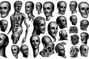 philosophical statue of sisyphos about life and death tattoo idea