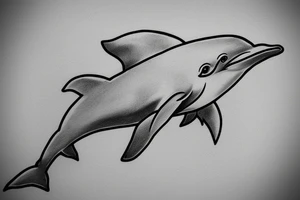 Dolphin two sided. tattoo idea