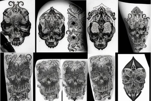 gothic ornaments, darkness tattoo idea