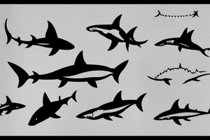silouette of a shark tattoo idea