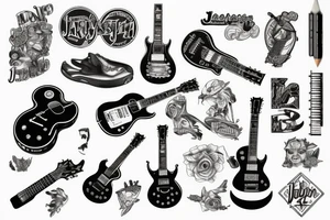 jackson js32 and les paul tattoo idea
