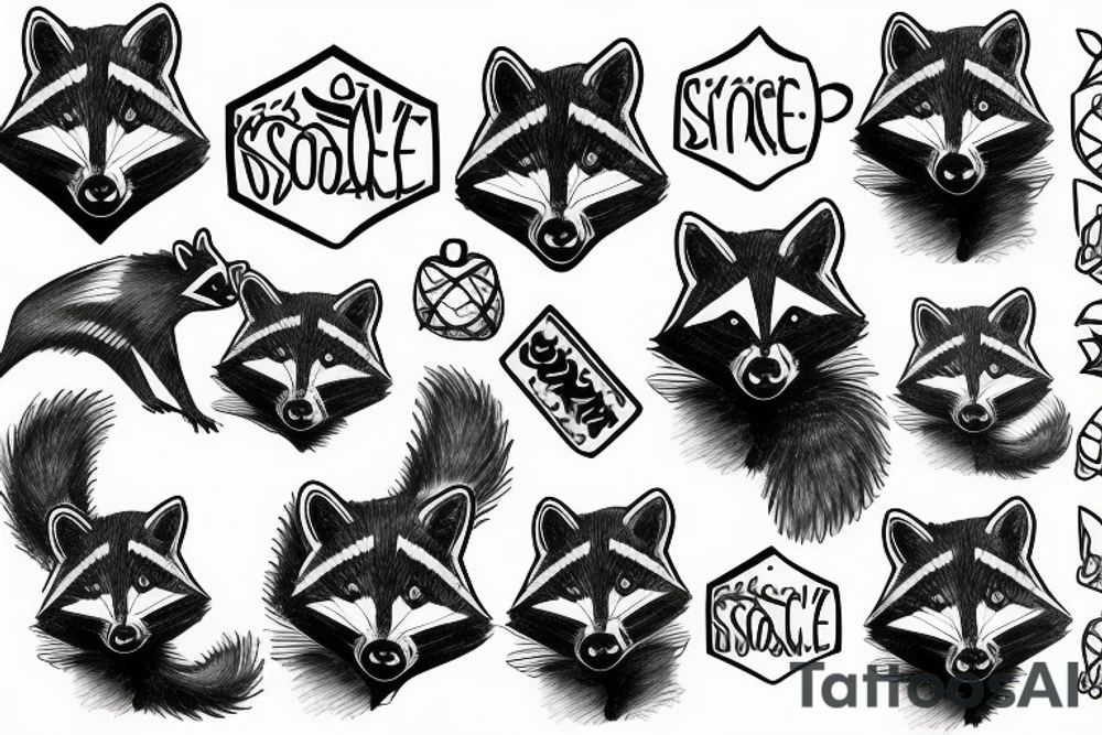 racoon in space tattoo idea