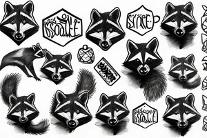 racoon in space tattoo idea