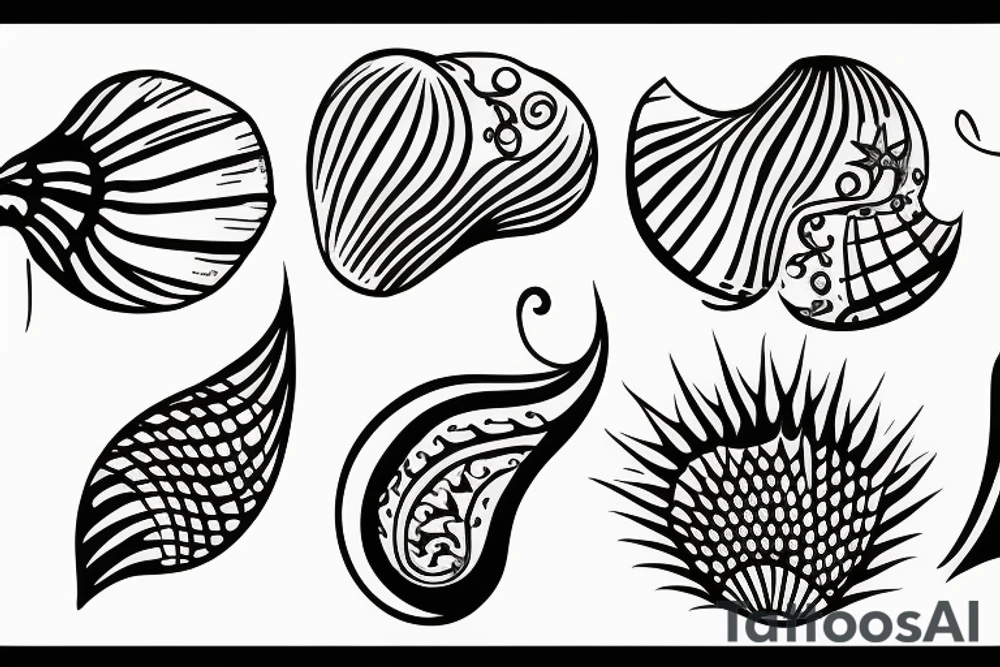 small shell tattoo idea