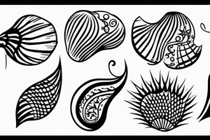 small shell tattoo idea