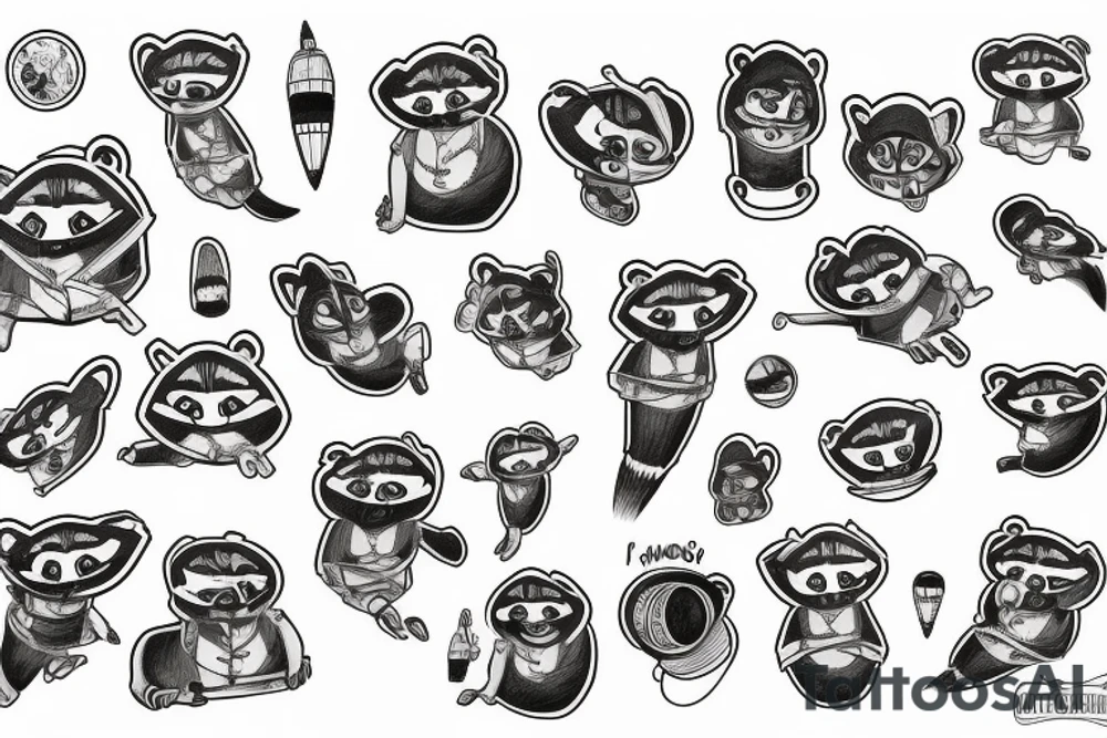 racoon astronaut tattoo idea