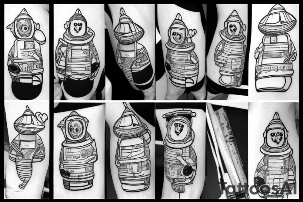 racoon astronaut tattoo idea