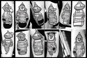 racoon astronaut tattoo idea