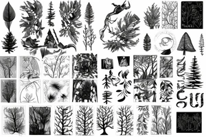 small forest tattoo idea