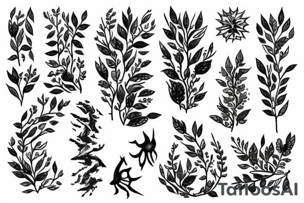 small forest tattoo idea