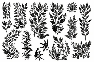 small forest tattoo idea