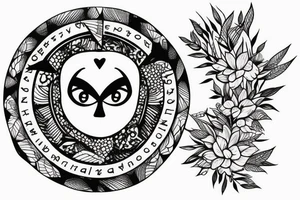 person escaping depression via nature tattoo idea