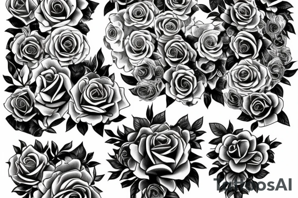 Gun angel rose tattoo idea