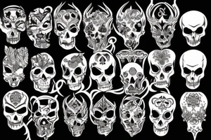 gothic ornaments, darkness tattoo idea