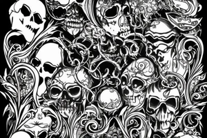 gothic ornaments, darkness tattoo idea