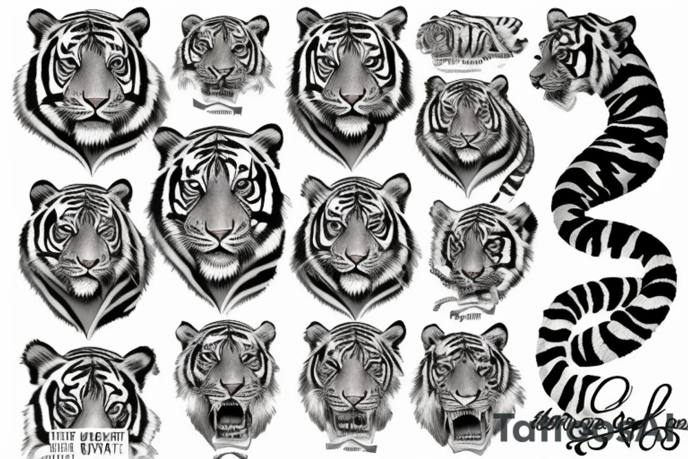 Woman tiger tattoo idea