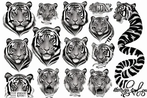Woman tiger tattoo idea