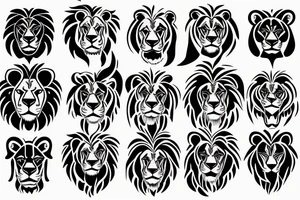 Lion behind ear tattoo idea