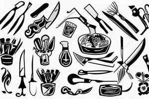 chef knife tattoo idea