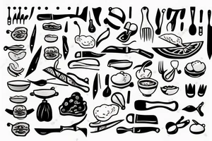 chef knife tattoo idea