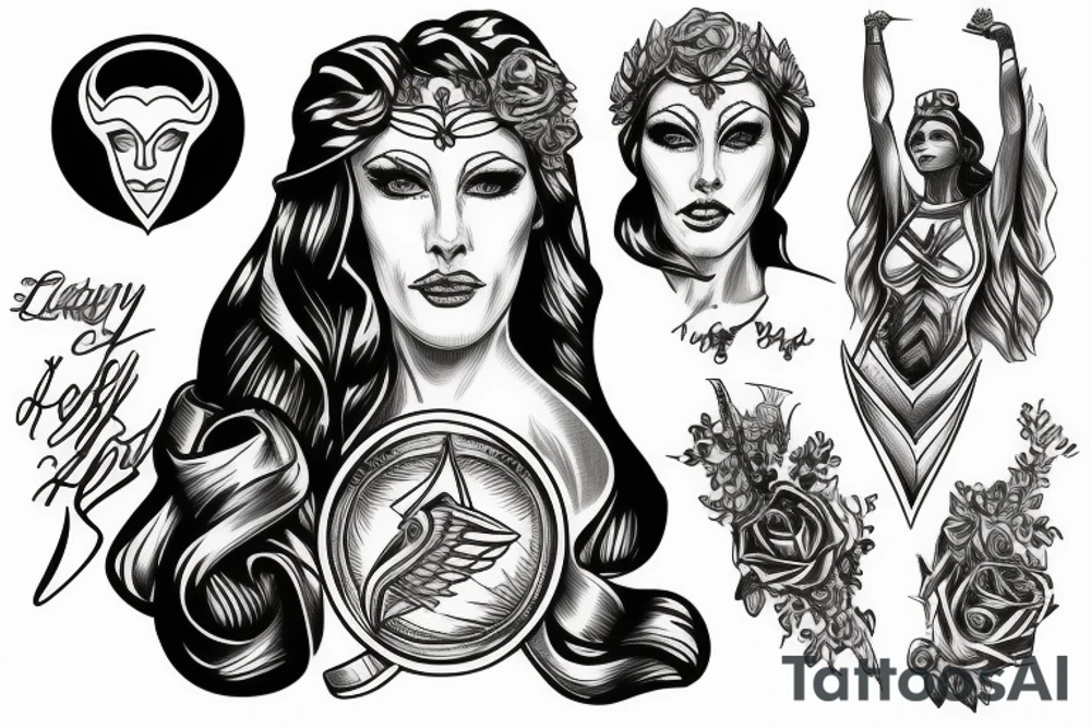 lady of justice tattoo idea