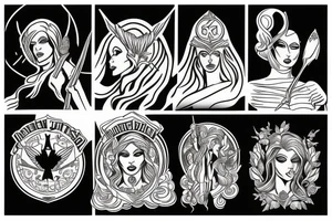 lady of justice tattoo idea