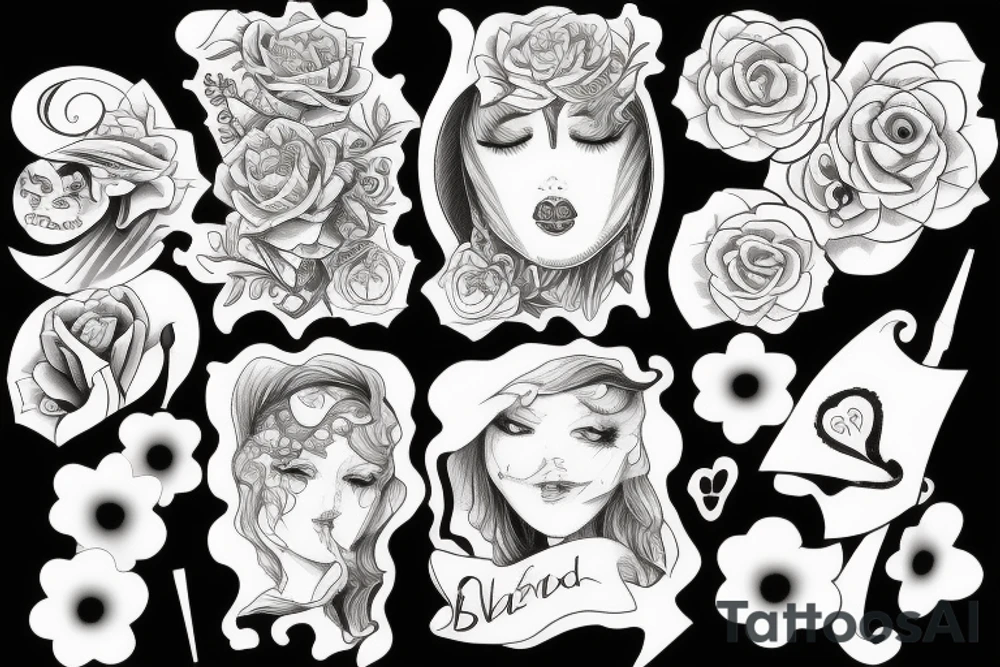 blind woman tattoo idea