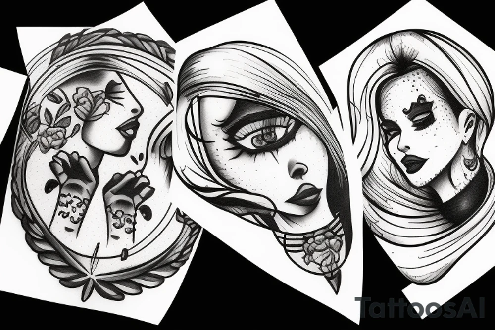 blind woman tattoo idea