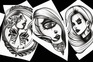 blind woman tattoo idea