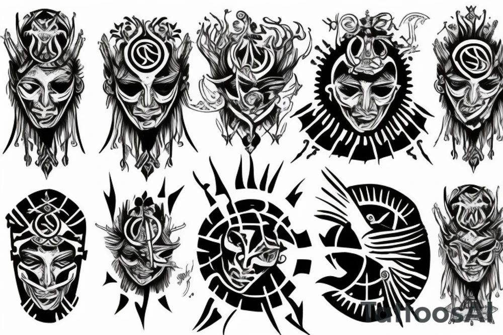 slavic gods black sun tattoo idea