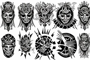 slavic gods black sun tattoo idea