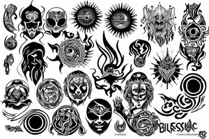 slavic gods black sun tattoo idea