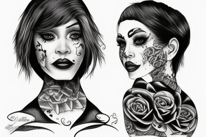 blind woman tattoo idea