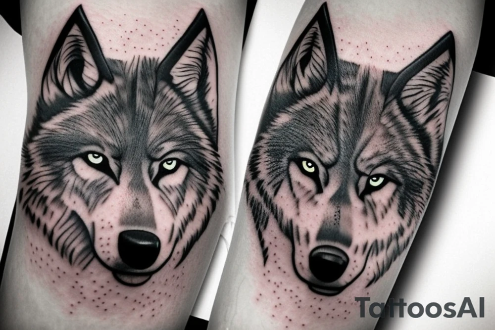 spartan wolf tattoo idea