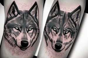spartan wolf tattoo idea