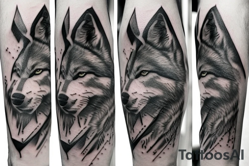 spartan wolf tattoo idea